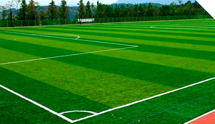 Football Field with Adjacent Structures